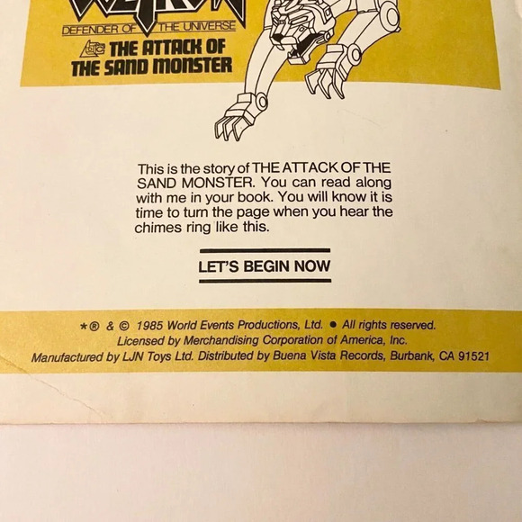 Vtg 1985 Voltron The  Attack of the Sand Monster Read Along Book Only No Tape - Picture 7 of 16